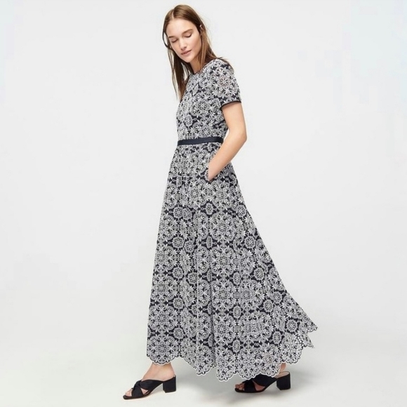 J. Crew Dresses J Crew Eyelet Maxi Dress Poshmark